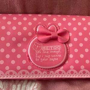 Me Too Pink Polka Dot Wallet with Bow